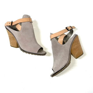 Kenneth Cole Reaction 7 Sparkles Suede Strappy Sandal Heel Size 10